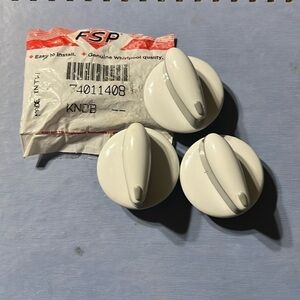 OEM Whirlpool WP74011408 Cooktop Knob-Wht 1188964 74007884 AH2088716 EA208871.